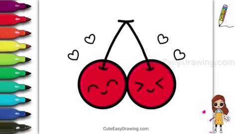 Must Watch: How to Draw a Cute Cherry Easy for Kids