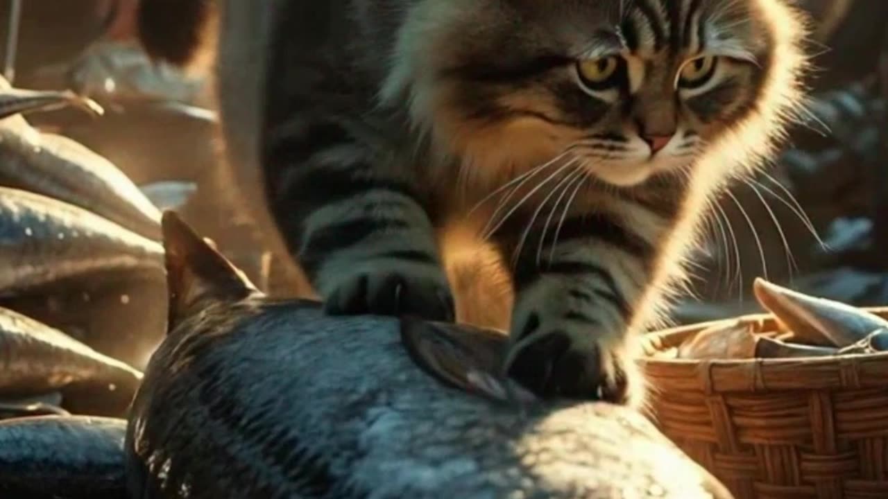 Fish Market Cat 🐟🐱