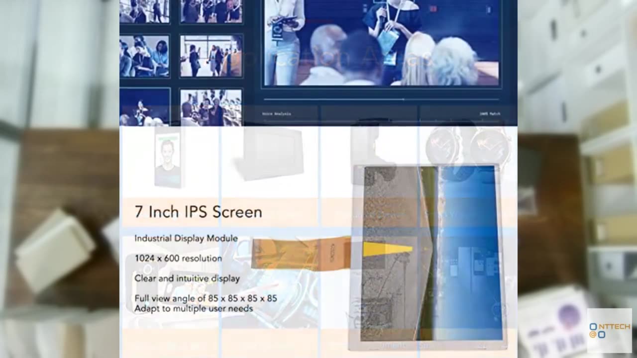 PerGar 7 Inch IPS LCD Screen Full View Angle, Small Monitor, 1024x600 Resolution