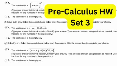 Rutgers Precalculus: Conquering HW Set 3