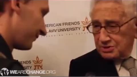Henry Kissinger, made a hasty exit after being confronted about his depopulation agenda