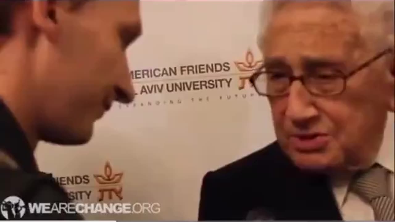 Henry Kissinger, made a hasty exit after being confronted about his depopulation agenda