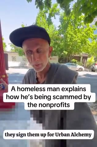 HOMLESS MAN EXPLAINS NON PROFIT SCAM