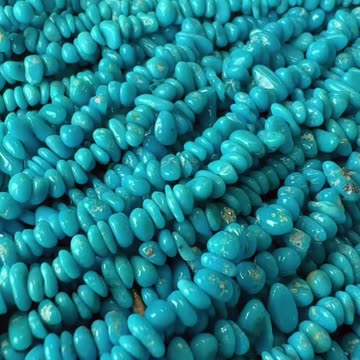 250612-4 Turquoise Bead Strand: Geological Annual Ring Specimen on the Wrist