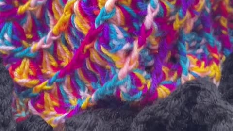 Ruffle hat with unique design #fyp #diy #crochet hat