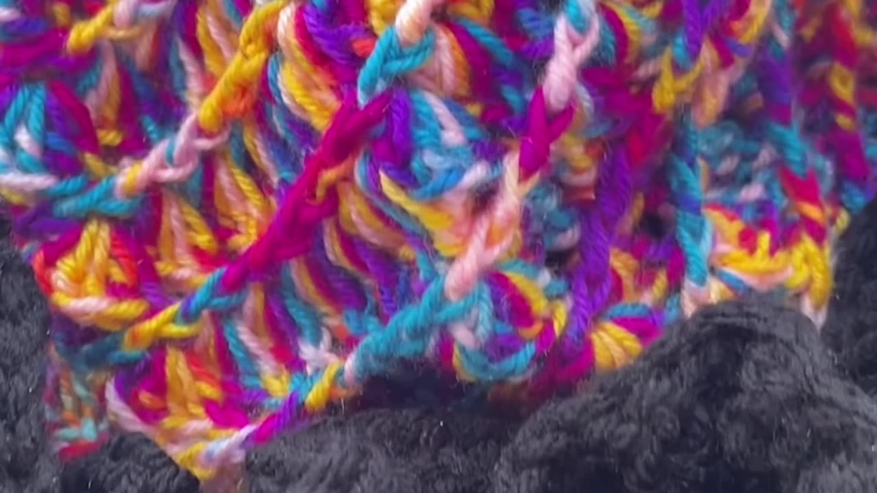 Ruffle hat with unique design #fyp #diy #crochet hat