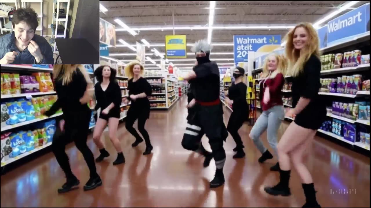 Kakashi From The Naruto Shippuden Series Dancing With Women At A Walmart Supercenter Fake Funny Parody