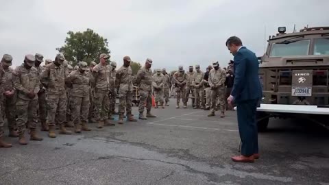 BREAKING 🚨 Pete Hegseth just led a huge group of Troops in a powerful prayer for Charlie Kirk 🙏 