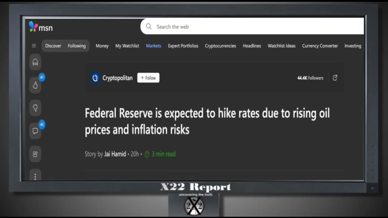 X22- [CB] Counting On War To Raise Rates, Big Fail.