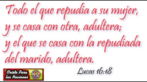 "Jesús enseña sobre el divorcio " Lucas 16 ; 18 _ Devocional