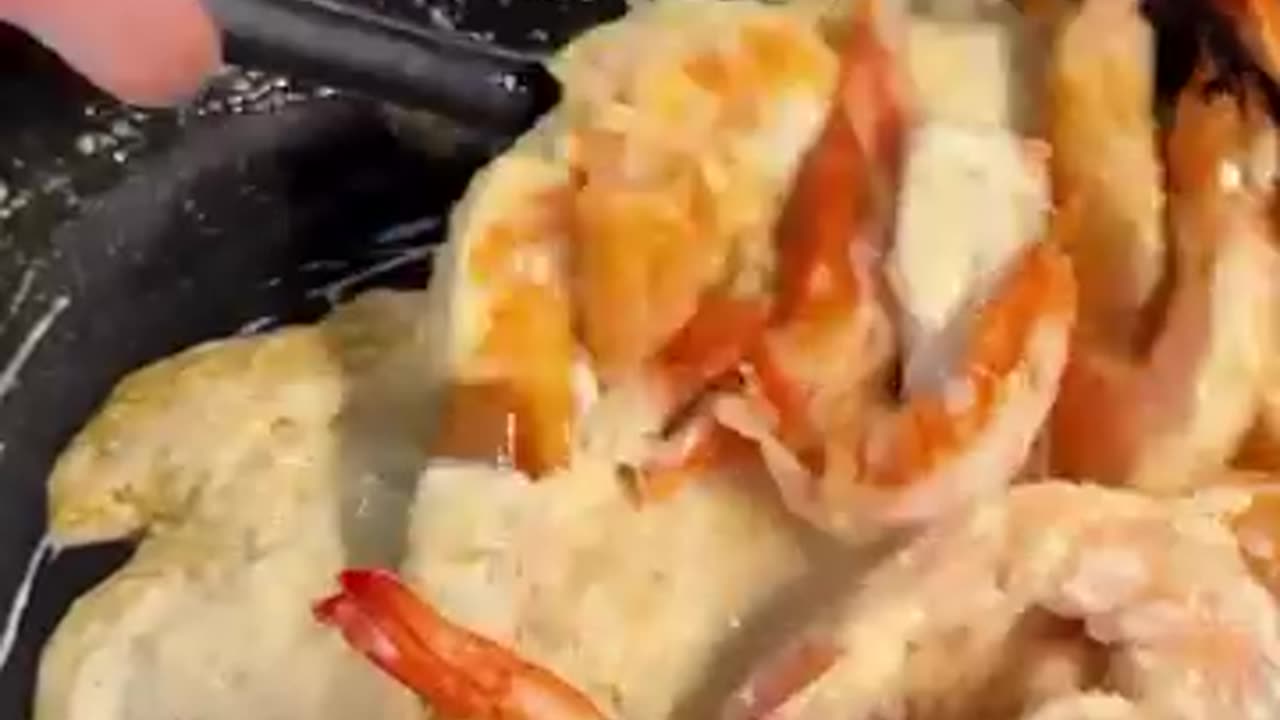 Shrimp in creamy parmesan sauce