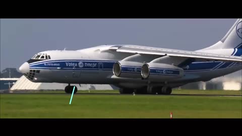 Takeoff of the Il-76TD-90VD of the Volga-Dnepr airline at Melbourne Airport, Australia