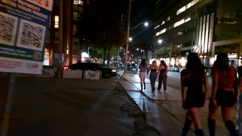 【4K】Toronto After Midnight Downtown Canada 🇨🇦