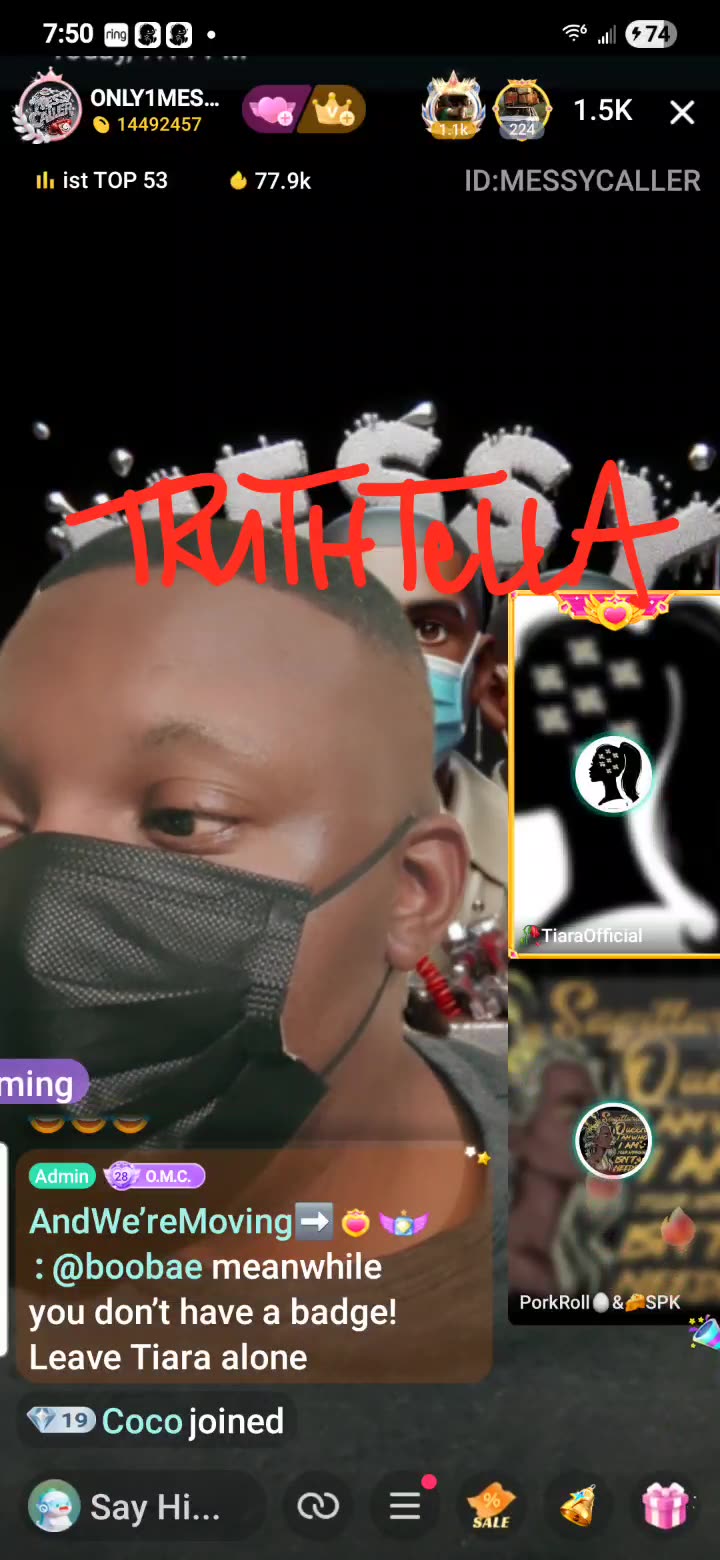 MESSY CALLER EVENING SHIT SHOW & BEG-A-THON FOR 5 STARS