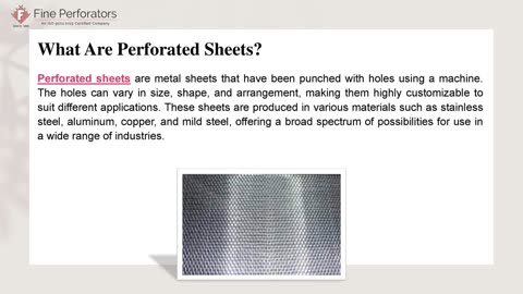 What Are Perforated Sheets?