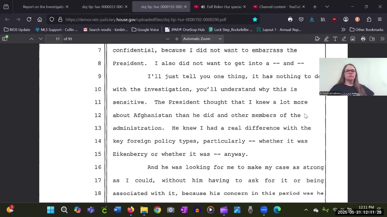 V 7- Robert Hur Classified Documents Interview with Joe Biden