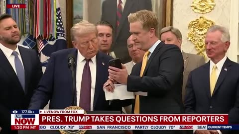 WATCH: Trump says viral "trash video" at White House is fake AI