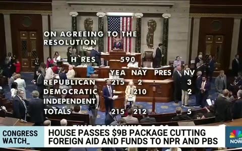 House passes spending package cutting foreign aid and funds for NPR and PBS