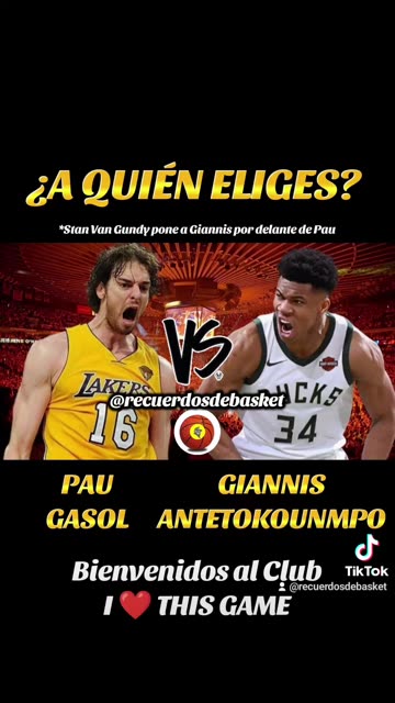 PAU GASOL VS GIANNIS ANTETOKOUNMPO #PauGasol #GiannisAntetokounmpo #España #Grecia #basketball