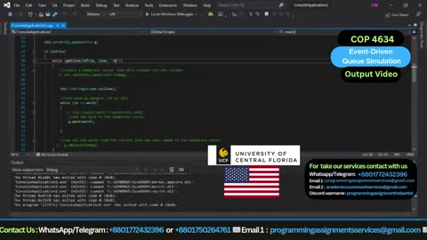 Student Work(Project) | COP 4634 Coursework - Event-Driven Simulation | UCF