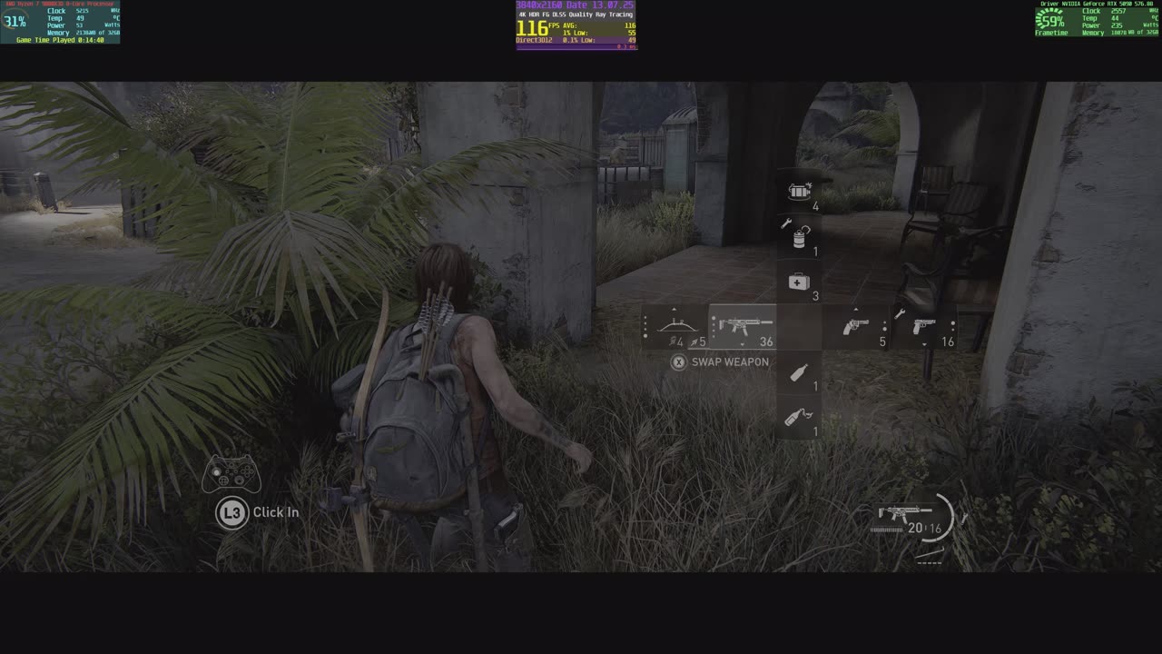 The Last of Us™ Part II Undervolted RTX 5090 with 9800X3D 4k HDR PC Gameplay