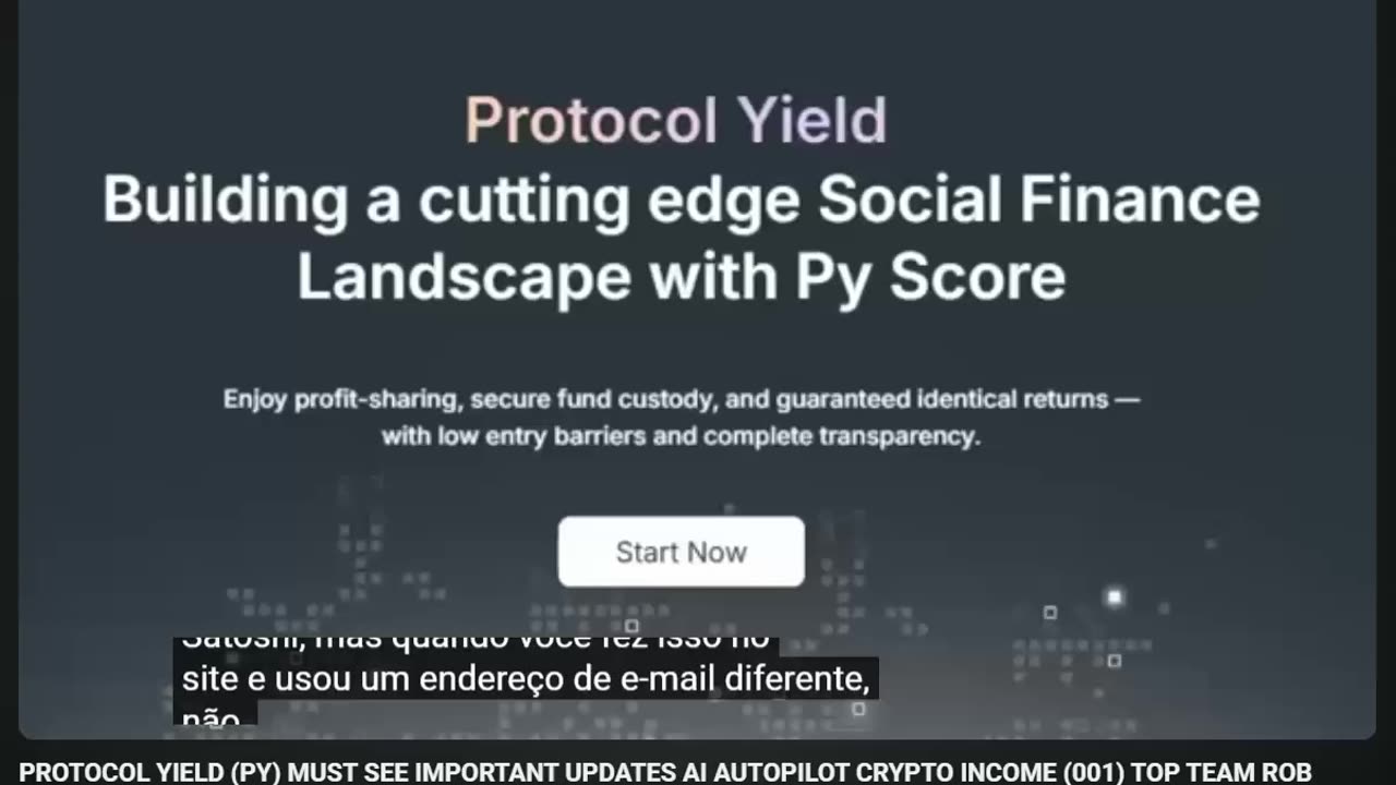 PROTOCOLO YIELD (PY) BRASIL - RENDA COM CRIPTO EM PILOTO AUTOMÁTICO DE IA (001) TOP TEAM ROB BUSER