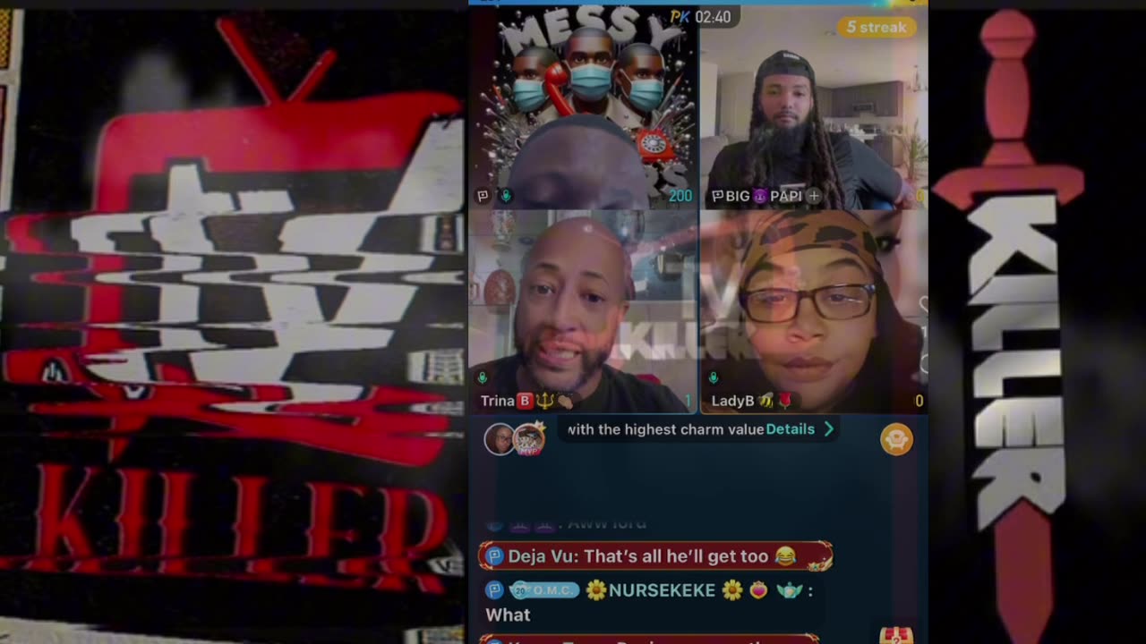 TOMIKAY SCARED TO JOIN PAPI TRINA B MESSY CALLER & LADY BEE PK