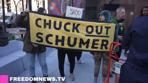 Activists have reportedly brought boxes to Sen Schumer's Manhattan office.