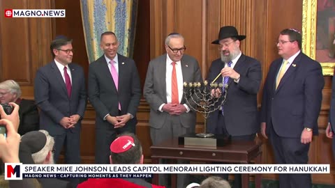 🇺🇸 Speaker Mike Johnson Leads Capitol 🕎 Menorah Lighting Ceremony for Hanukkah [LIVE]