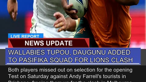 Wallabies Tupou Daugunu Added to Pasifika Squad F
