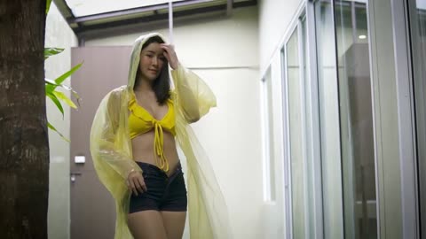 Baby mood sex hot look yellow Bikini model