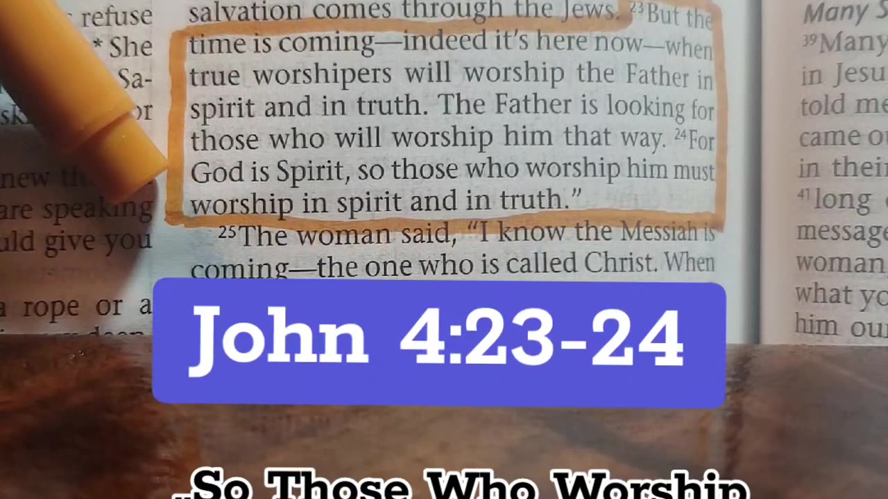 John 4:23-24 NLT