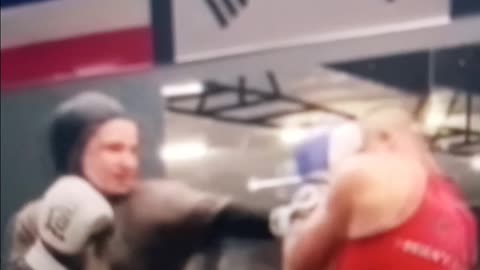 Did she go down because of the punch or did she break her foot?