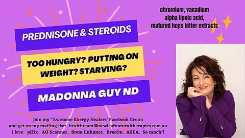 Are steroids like prednisone making you hungry, craving sweets & fat!?