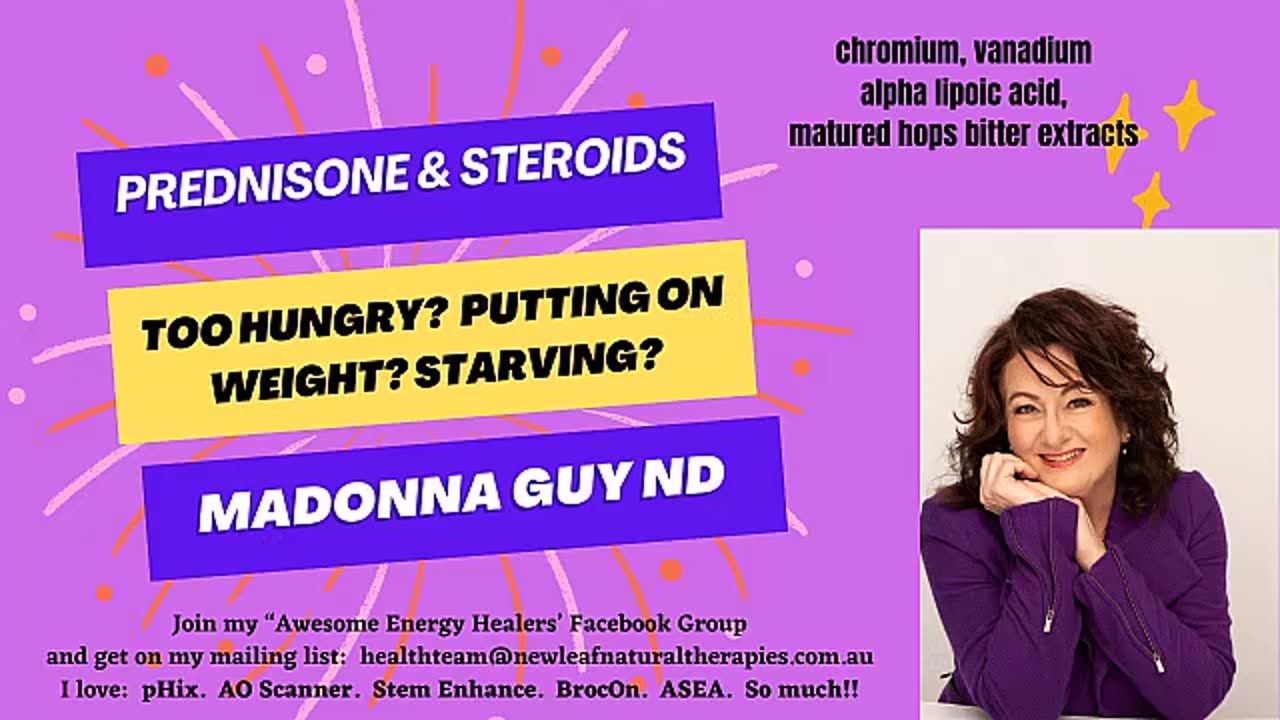 Are steroids like prednisone making you hungry, craving sweets & fat!?