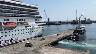 LIVE: Ponta Delgada Departure CARNIVAL VALOR and Walk, Sao Miguel Azores - 17.06.2025 #Cruise