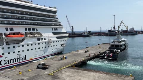 LIVE: Ponta Delgada Departure CARNIVAL VALOR and Walk, Sao Miguel Azores - 17.06.2025 #Cruise