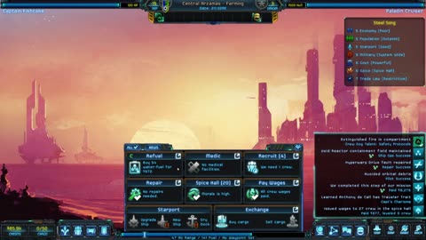 Star Traders: Frontiers 3 hired Shock Trooper, fired Pistoleer, accepted Valencia Faen's mission