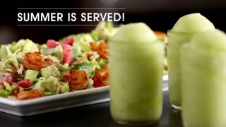 Shrimp Salad with Melon Ices