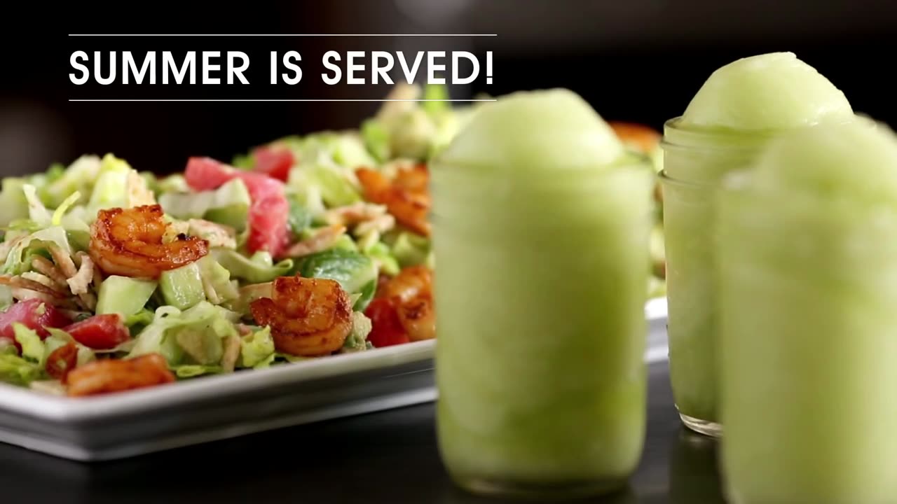 Shrimp Salad with Melon Ices