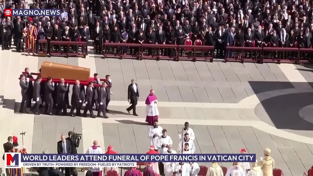 President Donald Trump, First Lady Melania, World Leaders at Pope Francis Funeral in Rome, Italy