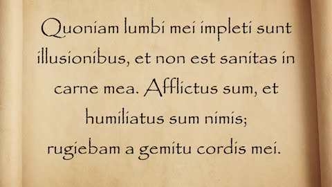 Psalm 37 in Latin - Penitential Psalms