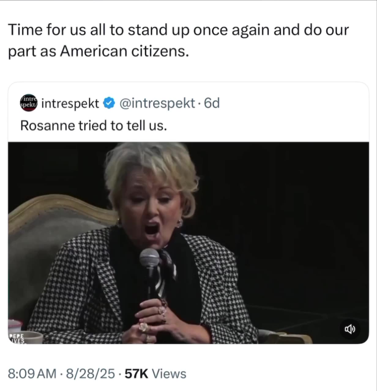 ROSEANNE TRIED TO TELL US!