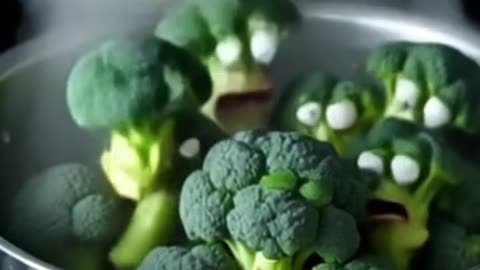 Broccoli in a Steamer Screaming Before the Lid Closes