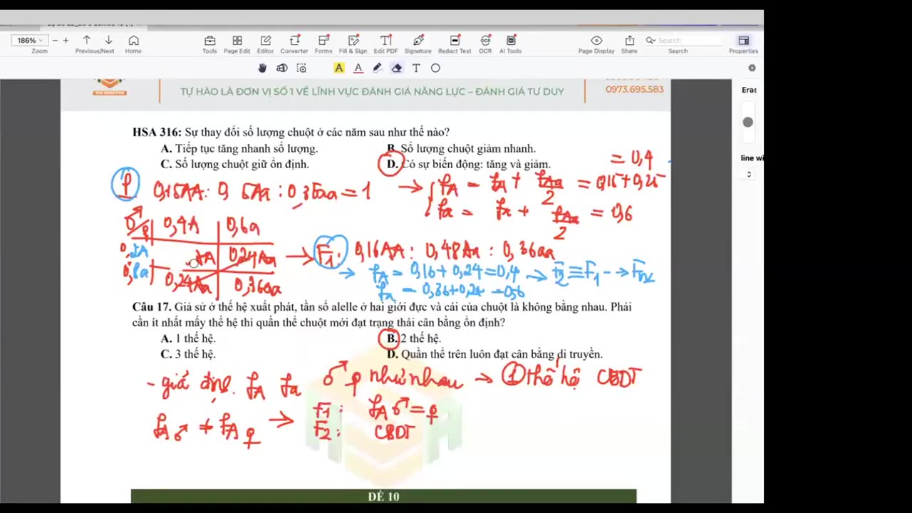 SINH BUỔI 24 : LUYỆN ĐỀ