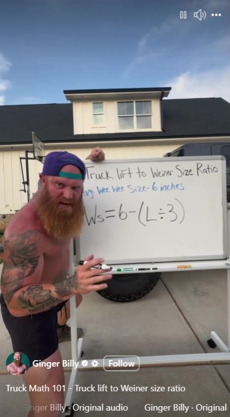 The Ratio of Truck Lift to Penis Size