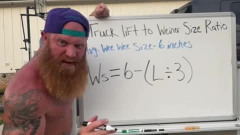 The Ratio of Truck Lift to Penis Size