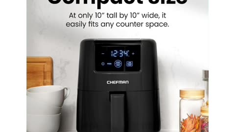 CHEFMAN Mini Air Fryer 2 Qt Black