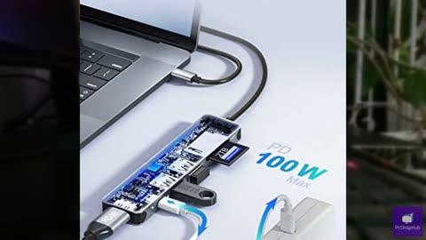 Hiearcool USB C Hub, USB-C Multi-Port Adapter for MacBook Pro, 7IN1 USBC to HDMI