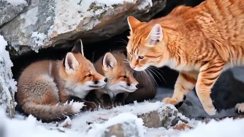 cat mom & kitten